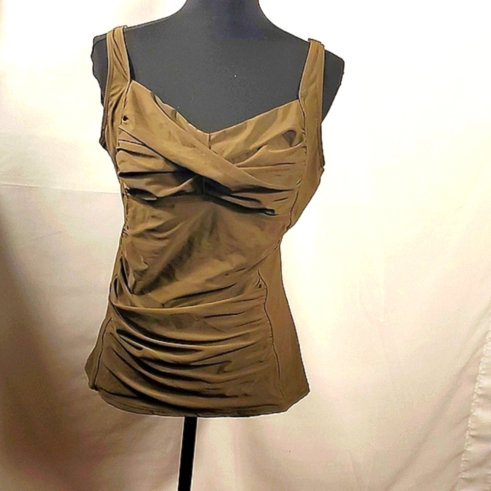 Swimsuit Two pieces hunter green/Brown Tankini Swimsuits Size 2XL